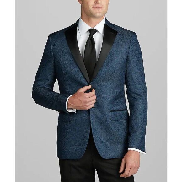 46R Jos. A. Bank Slim Fit Paisley Formal Dinner Jacket Blazer C060439 - Picture 1 of 5